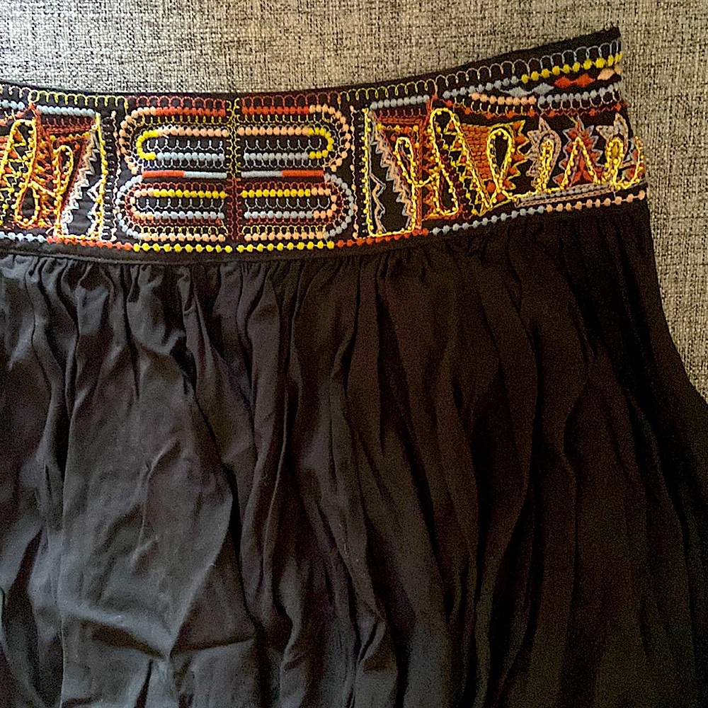 Embroidered Bead Circle Skirt